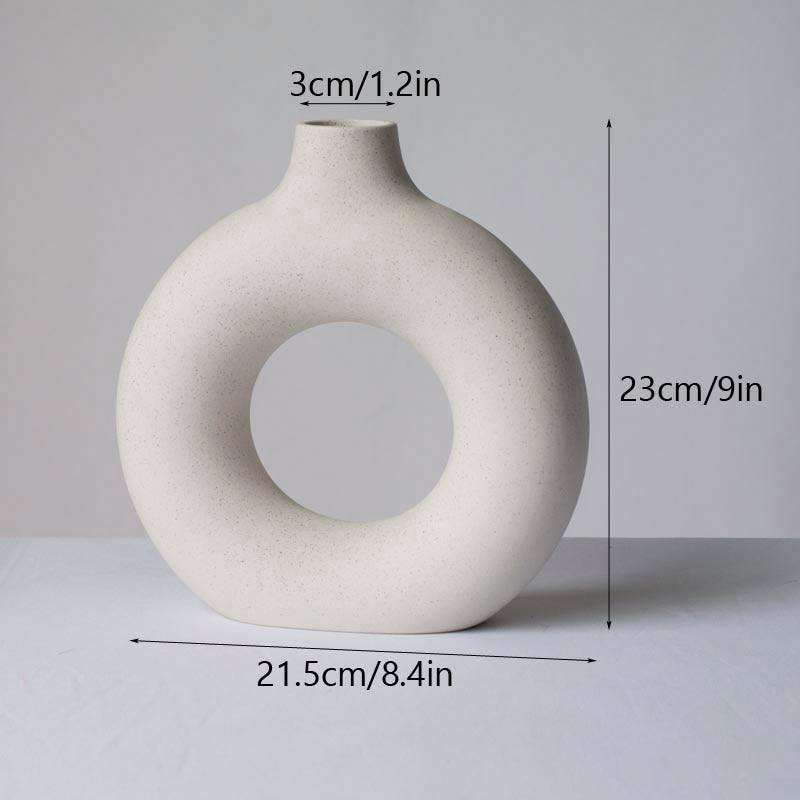 Nordic Ceramic Vase Minimalist Contemporary Scandinavian Design Table Top Home Decoration Accessories