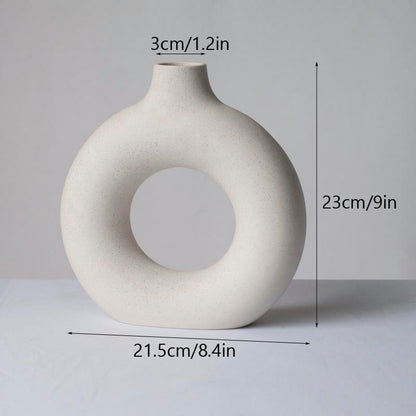 Nordic Ceramic Vase Minimalist Contemporary Scandinavian Design Table Top Home Decoration Accessories