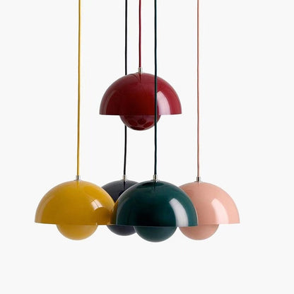 Colorful Flower Bud Nordic LED Pendant Lights For Kitchen Living Room Dining Room Modern Home Interior Lighting