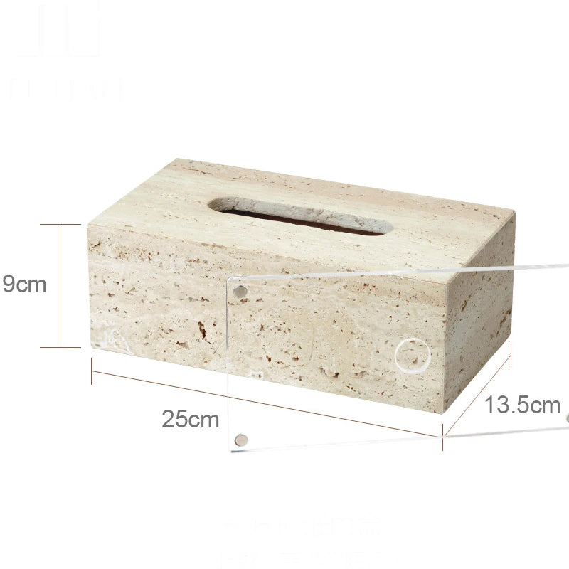 Solid Travertine Marble Bathroom Accessories – Natural Beige Stone Soap Dispenser, Tissue Box, Toilet Brush Holder, Soap Dish, Reed Diffuser & Vanity Tray