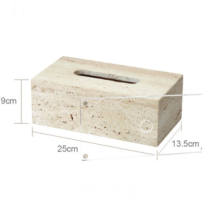 Solid Travertine Marble Bathroom Accessories – Natural Beige Stone Soap Dispenser, Tissue Box, Toilet Brush Holder, Soap Dish, Reed Diffuser & Vanity Tray