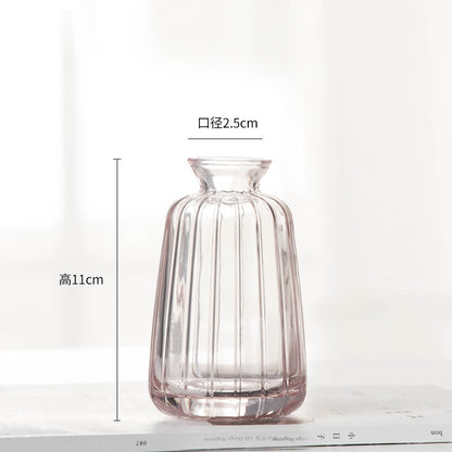 Mini Hydroponics Simple Stained Glass Vase For Simple Flowers or Aromatherapy - A Modern Stylish and Elegant Home Decor Piece