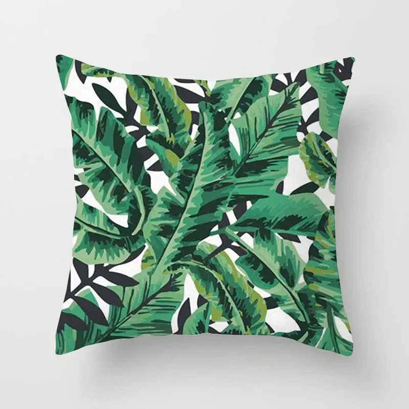 Tropical Leaf Cactus Monstera Cushion Cover: Vibrant, Nature-Inspired Decorative Pillowcase for a Relaxing Atmosphere