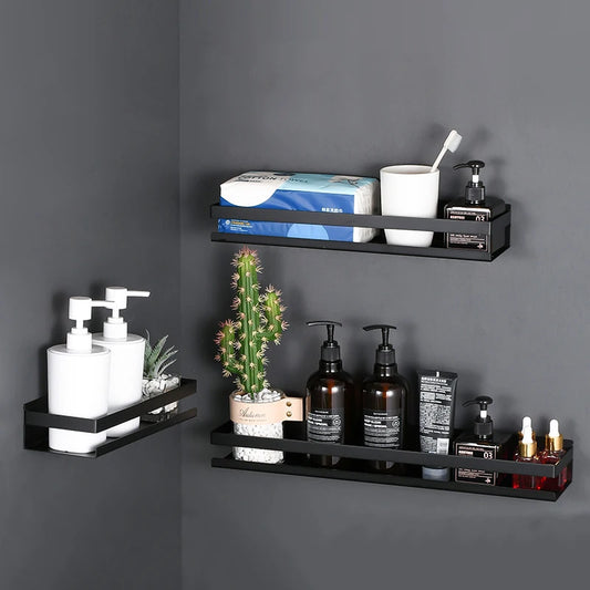 Modern Stainless Steel Bathroom Shelf For Soap Shampoo Cosmetics Shower Shelf Bathroom Storage Rack 4 Sizes In Matt Black Or Brushed Silver