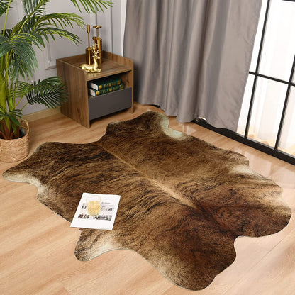 Modern Cowhide Fake Fur Rug For Living Room American Style Coffee Table Carpet Rug - 12 Styles, 3 Sizes