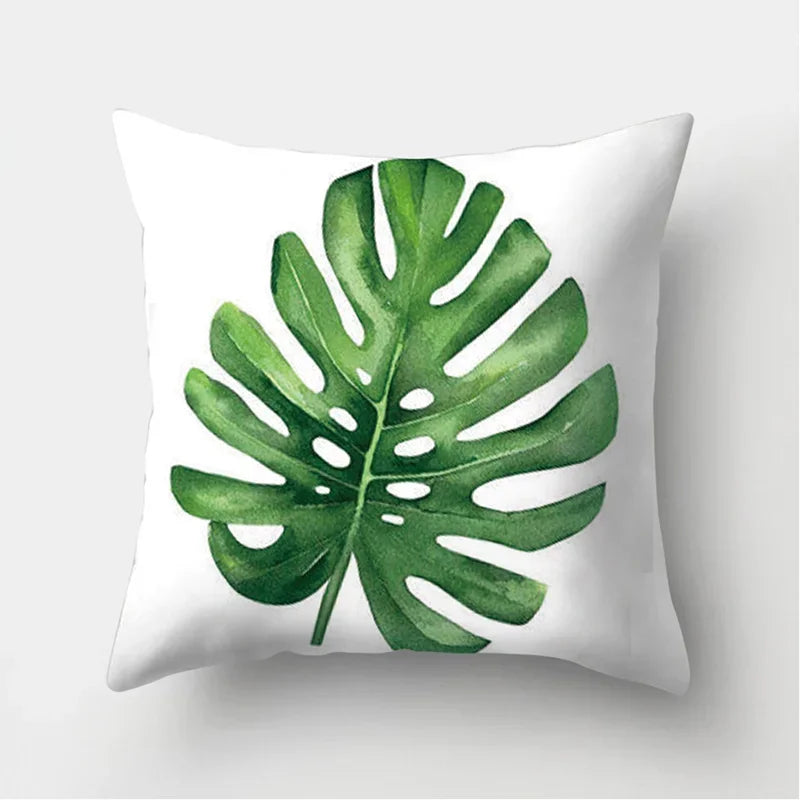 Tropical Leaf Cactus Monstera Cushion Cover: Vibrant, Nature-Inspired Decorative Pillowcase for a Relaxing Atmosphere