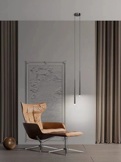Modern Minimalist Hanging Tube LED Pendant Lights For Bedside Table Bedroom Sofa Side Lighting For Living Room Contemporary Interior Styling