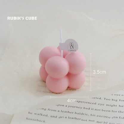 Creative Ball Cube Scented Candles Soy Wax White Geometric Aromatherapy Candles Home Minimalist Nordic Home Decoration