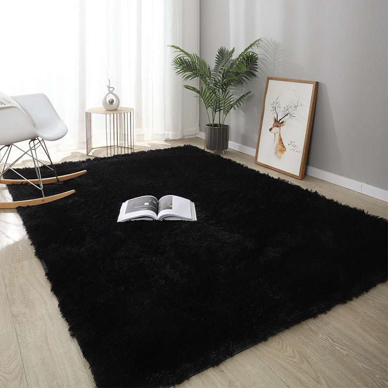 Thick Soft Plush Pile Area Rug For Living Room Deep & Fluffy Non-Slip Mat White Carpet For Modern Home Decor - Multiple Colors & Sizes