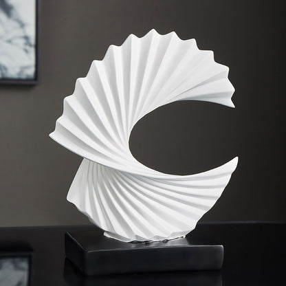 Abstract Flowing Golden Geometric Sculpture Modern Art Piece For Mantelpiece Living Room Coffee Table Trendy Art For Desktop