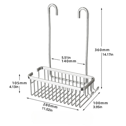 No-Drill Shower Storage Rack – Space-Saving Hanging Basket for Bathroom Toiletries & Shower Products