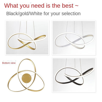 Infinity Loop Contemporary LED Chandelier Light Fitting For Dining Room Living Room New Trends In Modern Living Interior Lighting
