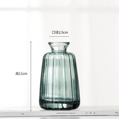 Mini Hydroponics Simple Stained Glass Vase For Simple Flowers or Aromatherapy - A Modern Stylish and Elegant Home Decor Piece