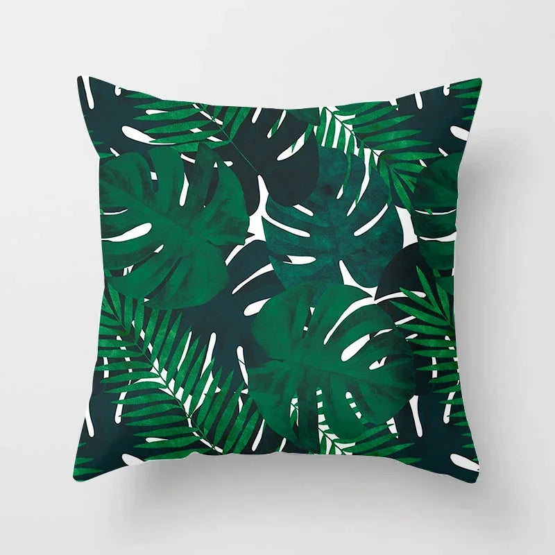 Tropical Leaf Cactus Monstera Cushion Cover: Vibrant, Nature-Inspired Decorative Pillowcase for a Relaxing Atmosphere