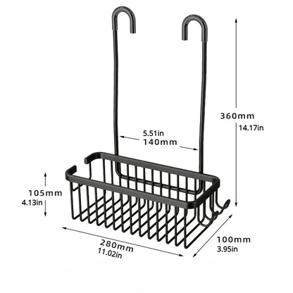 No-Drill Shower Storage Rack – Space-Saving Hanging Basket for Bathroom Toiletries & Shower Products