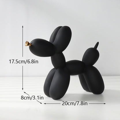 Balloon Dog Sculpture Figurines for Modern Apartment Interior Design Resin Doggy Ornament For Coffee Table Desktop Decoration