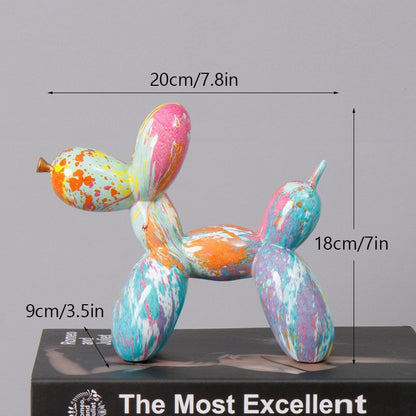 Balloon Dog Sculpture Figurines for Modern Apartment Interior Design Resin Doggy Ornament For Coffee Table Desktop Decoration
