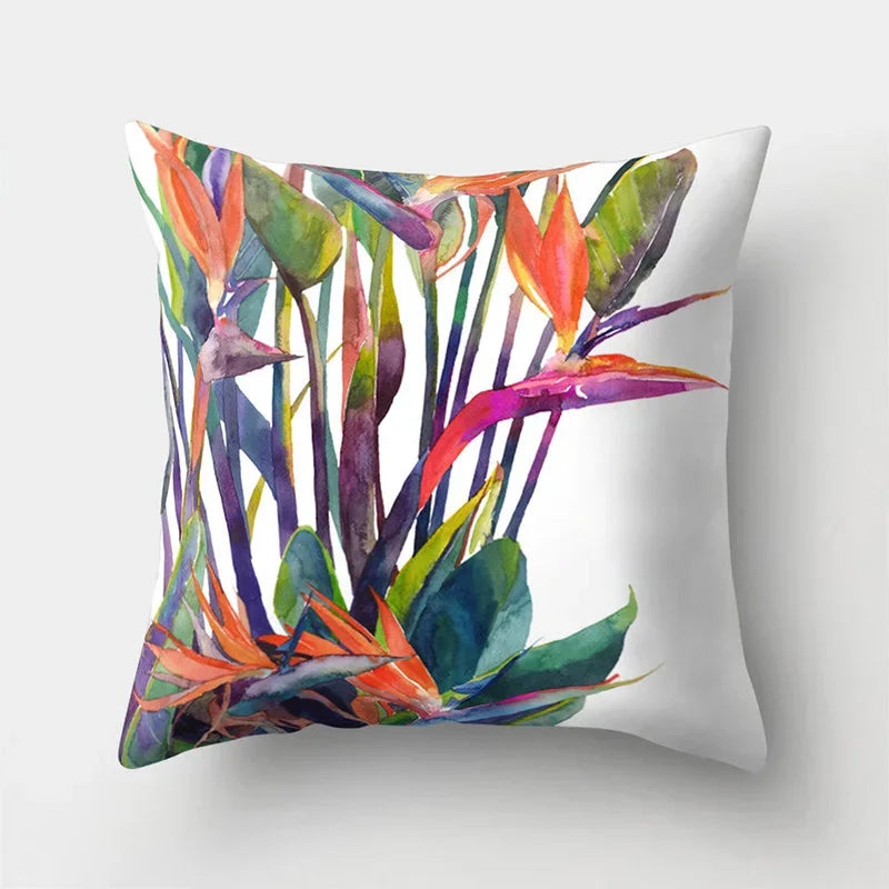 Tropical Leaf Cactus Monstera Cushion Cover: Vibrant, Nature-Inspired Decorative Pillowcase for a Relaxing Atmosphere