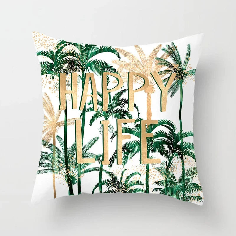 Tropical Leaf Cactus Monstera Cushion Cover: Vibrant, Nature-Inspired Decorative Pillowcase for a Relaxing Atmosphere