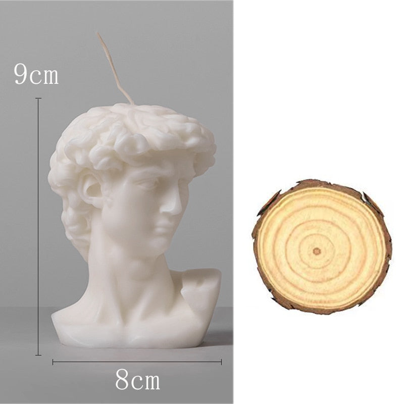Exquisite Nordic Style David Bust Scented Candles - Handcrafted Renaissance Luxury for Your Home Decor