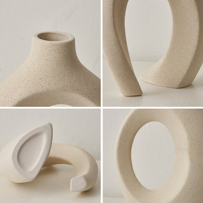 Modern Sculptured Nordic Vase For Living Room Table Coffee Table Mantelpiece Shelf  Ornament Accessories For Creative Stylish Home Decor