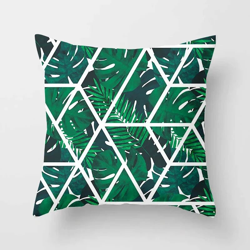 Tropical Leaf Cactus Monstera Cushion Cover: Vibrant, Nature-Inspired Decorative Pillowcase for a Relaxing Atmosphere