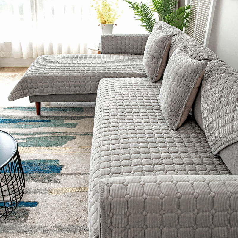 Thick Plush Sofa Cover European Style Universal Sofa Cover Non-Slip Stain Resistant Couch Throw Cover For Sofa Living Room Decor