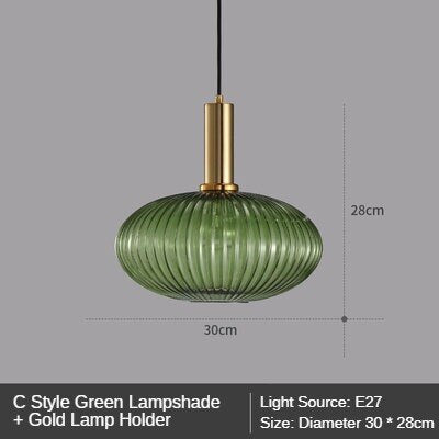 Modern Retro Stained Glass Pendant Lights Colorful Stylish Hanging Light Fittings For Kitchen Living Room Diner Contemporary Interior Lighting