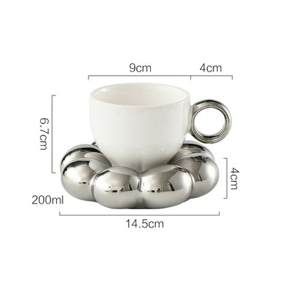 Personalized Mug Silver Ceramic Mug Coffee Cup For Drinking Tea In The Afternoon Nordic Style Teacher Gift