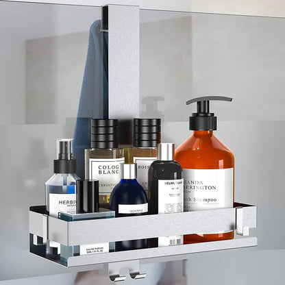 Movable Modular Bathroom Shelving Unit – Steel Shower Organizer No-Drilling Multi-Function Bathroom Storage Racking