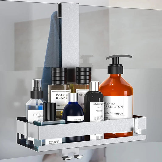 Movable Modular Bathroom Shelving Unit – Steel Shower Organizer No-Drilling Multi-Function Bathroom Storage Racking