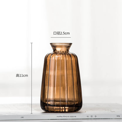 Mini Hydroponics Simple Stained Glass Vase For Simple Flowers or Aromatherapy - A Modern Stylish and Elegant Home Decor Piece