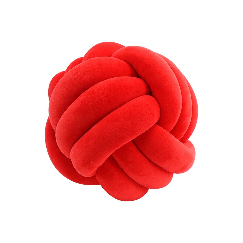 Big Knot Cushion Sofa Throw Pillow Soft Round Handmade Knotted Ball Car Bedding Stuffed Pillow For Bedroom Living Room