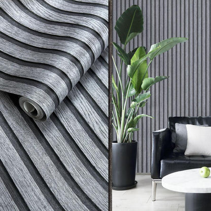 Designer Oak Wood Panels 3D Print PVC Wallpaper Retro Wall Covering For Loft Office Living Room Dining Room Wall Paper Roll