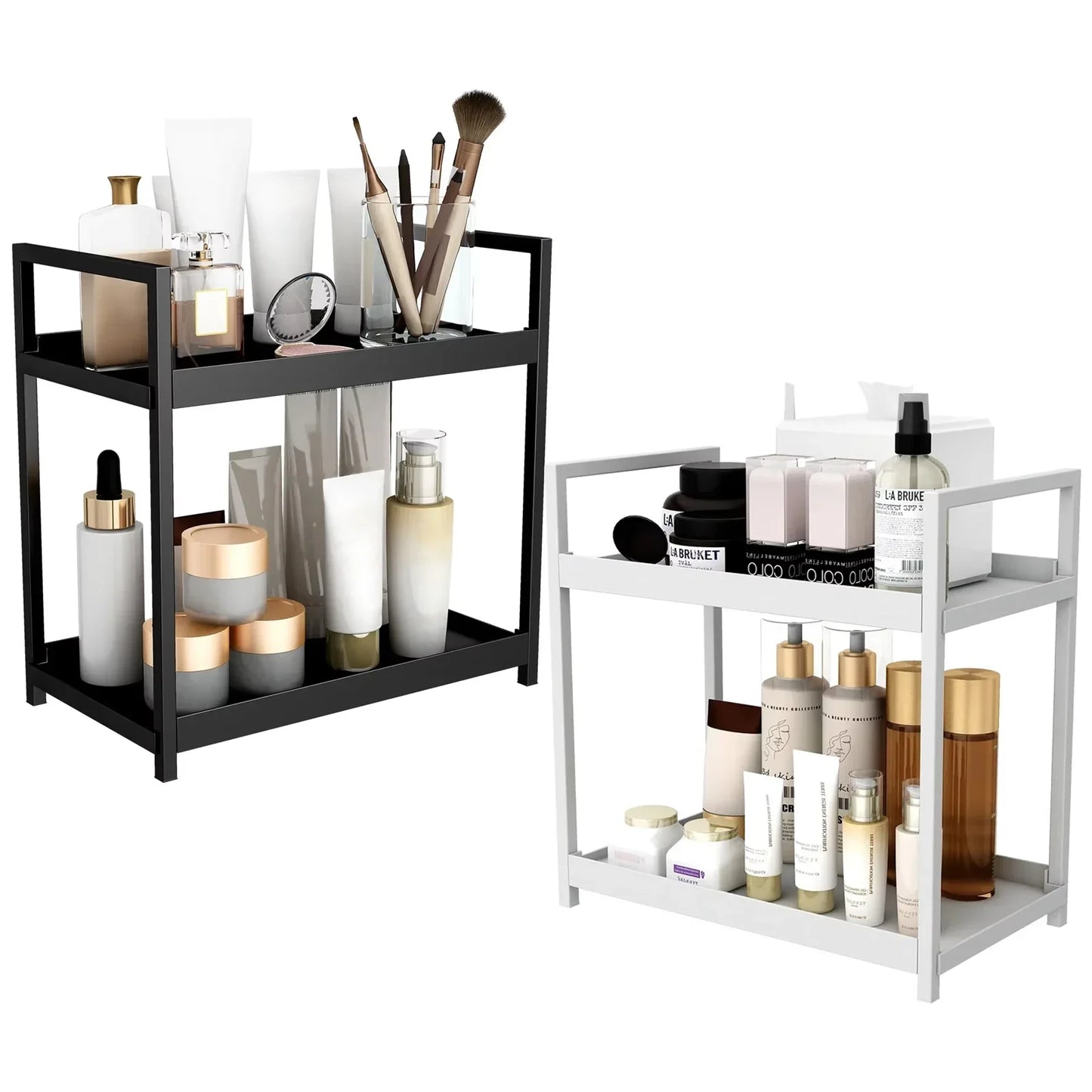 Two-Tier Under Sink Organizer – Modern Double Layer Mini Cabinet Storage Rack For Bathroom & Kitchen