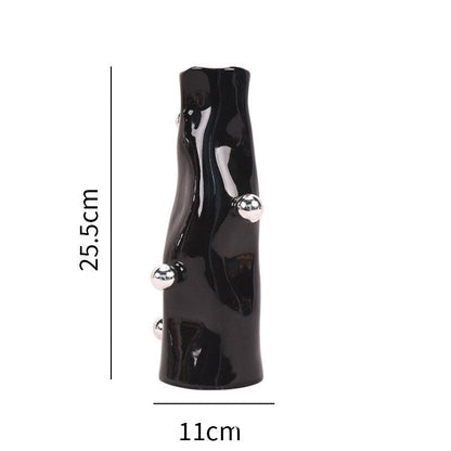 Modern Abstract Designer Vase For Table Mantelpiece Flower Arrangements Ornamental Ceramic Handicrafts For Contemporary Living Room Decor