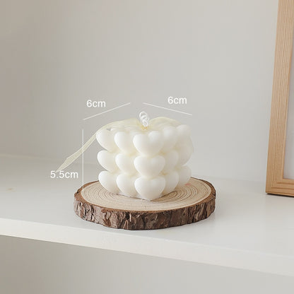 Creative Ball Cube Scented Candles Soy Wax White Geometric Aromatherapy Candles Home Minimalist Nordic Home Decoration