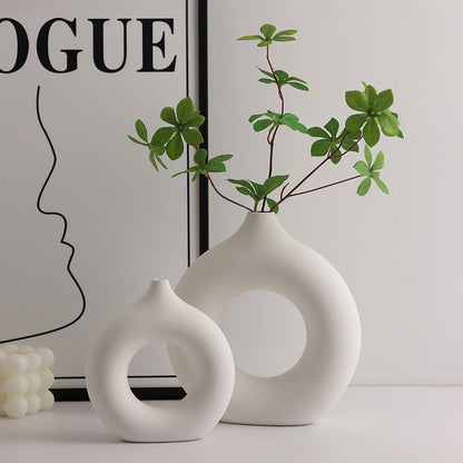 Nordic Ceramic Vase Minimalist Contemporary Scandinavian Design Table Top Home Decoration Accessories