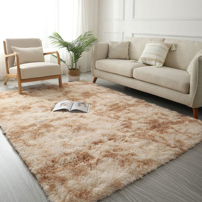 Thick Soft Plush Pile Area Rug For Living Room Deep & Fluffy Non-Slip Mat White Carpet For Modern Home Decor - Multiple Colors & Sizes