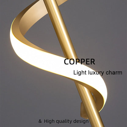 Graceful Curve Lustre LED Pendant Light Elegant Styling Hanging Lighting Fixtures For Living Room Dining Room Modern Interior Lighting