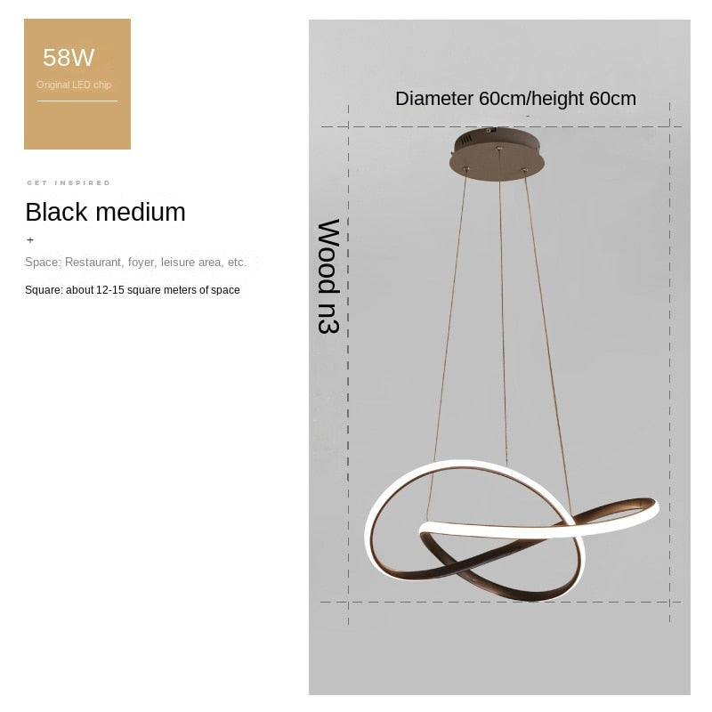 Infinity Loop Contemporary LED Chandelier Light Fitting For Dining Room Living Room New Trends In Modern Living Interior Lighting