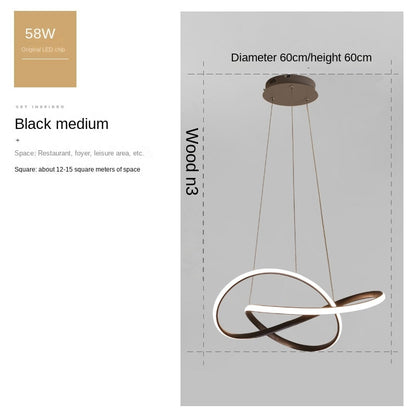 Infinity Loop Contemporary LED Chandelier Light Fitting For Dining Room Living Room New Trends In Modern Living Interior Lighting