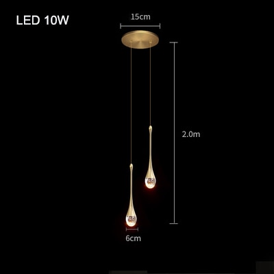 Crystal Teardrop Bubble Pendant Lamp Modern Hanging Light Fittings For Luxury Living Room Dining Room Restaurant Reception Foyer Lighting