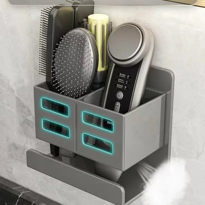Multifunctional Washbasin Storage Rack – No Drilling Required - Sleek Wall Organizer for Toothbrushes, Razors & Bathroom Supplies