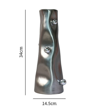 Modern Abstract Designer Vase For Table Mantelpiece Flower Arrangements Ornamental Ceramic Handicrafts For Contemporary Living Room Decor