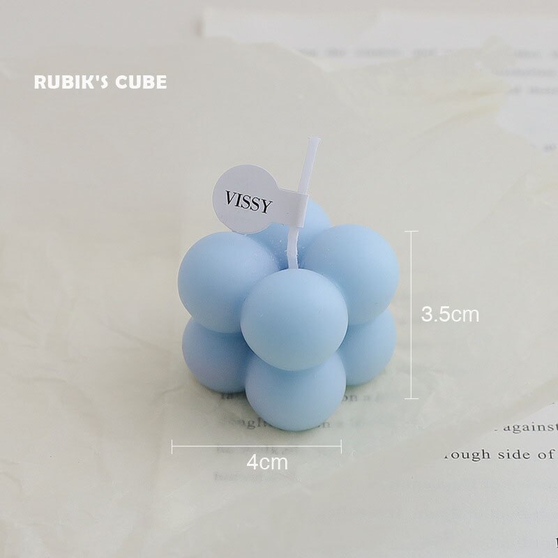 Creative Ball Cube Scented Candles Soy Wax White Geometric Aromatherapy Candles Home Minimalist Nordic Home Decoration