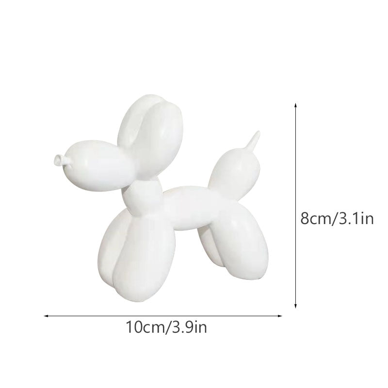 Balloon Dog Sculpture Figurines for Modern Apartment Interior Design Resin Doggy Ornament For Coffee Table Desktop Decoration