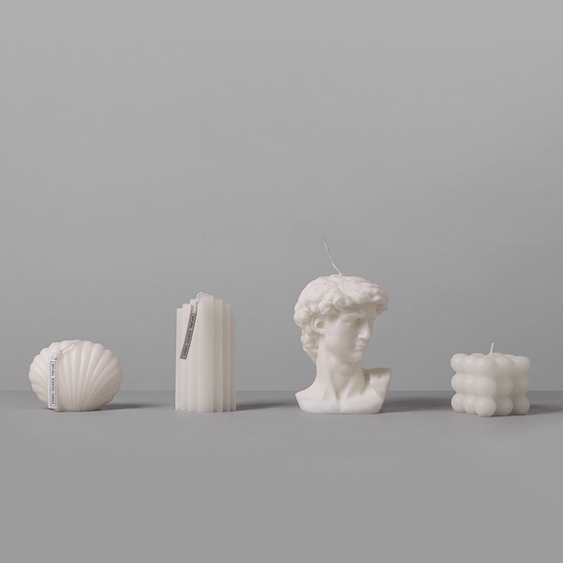Exquisite Nordic Style David Bust Scented Candles - Handcrafted Renaissance Luxury for Your Home Decor