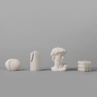 Exquisite Nordic Style David Bust Scented Candles - Handcrafted Renaissance Luxury for Your Home Decor