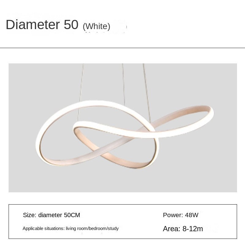 Infinity Loop Contemporary LED Chandelier Light Fitting For Dining Room Living Room New Trends In Modern Living Interior Lighting